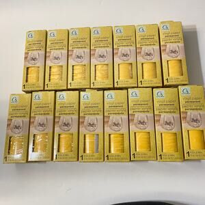 15 Yellow Glossy Crafter's Square Vinyl Paper Permanent 4.5in x 48in New